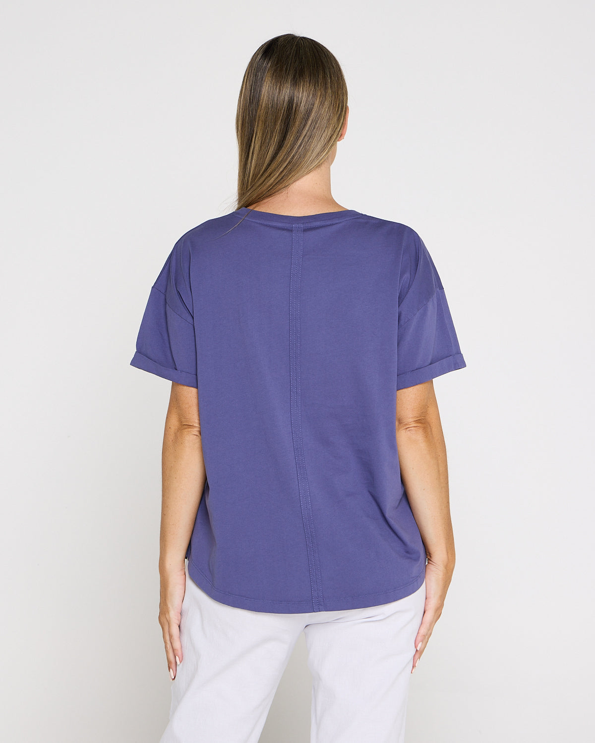 Tropical Nights Tee - Vintage Violet Blue