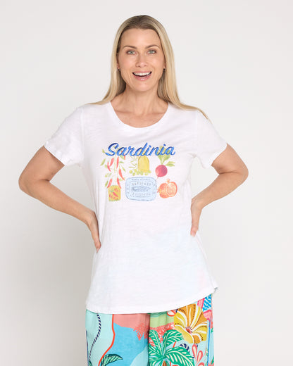 Alfresco Tee - Sardinia White