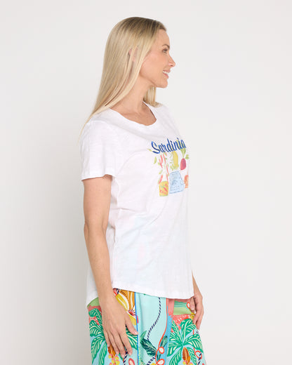 Alfresco Tee - Sardinia White