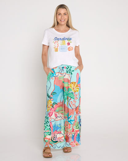 Rio Reef Pant - Tropical Beach Print