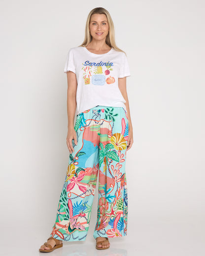 Rio Reef Pant - Tropical Beach Print