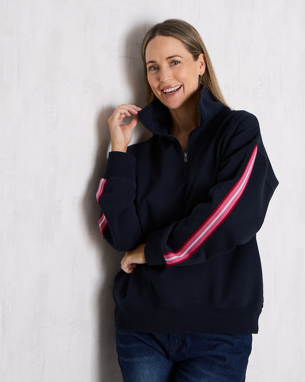 Lover 1/4 Zip Top - Navy