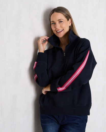Lover 1/4 Zip Top - Navy
