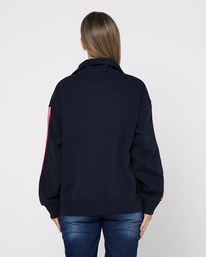 Lover 1/4 Zip Top - Navy