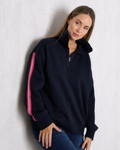Lover 1/4 Zip Top - Navy