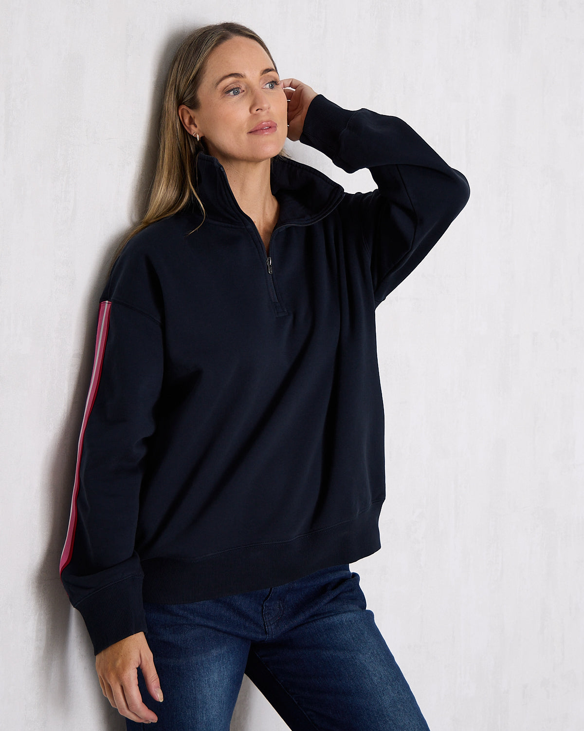 Lover 1/4 Zip Top - Navy