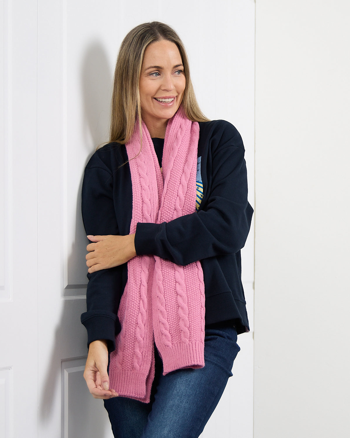 Ashland Scarf & Beanie Set - Pink