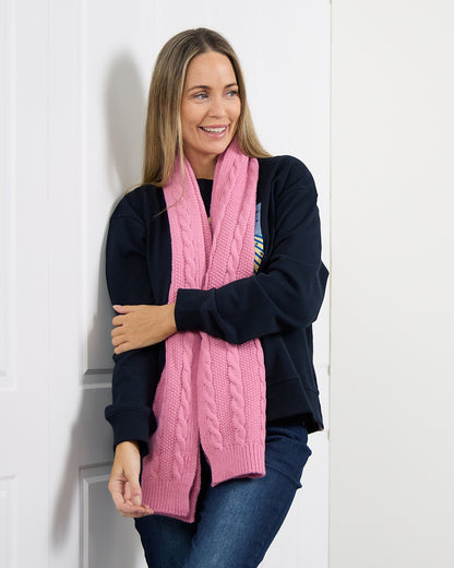 Ashland Scarf & Beanie Set - Pink
