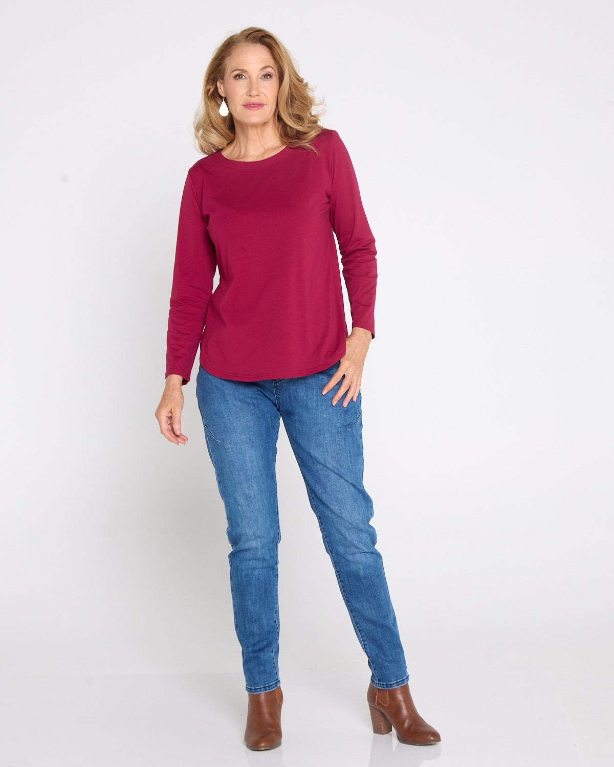 Melody Denim Jogger Jeans - Dusty Blue