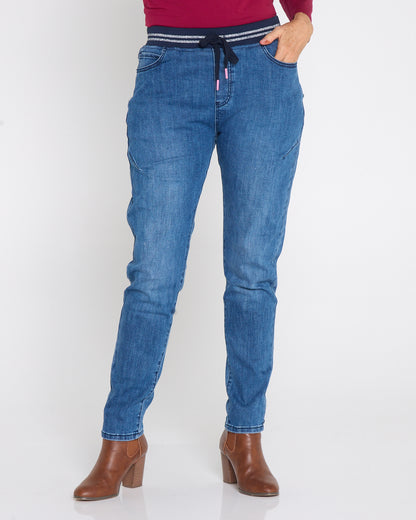 Melody Denim Jogger Jeans - Dusty Blue