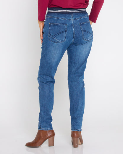 Melody Denim Jogger Jeans - Dusty Blue