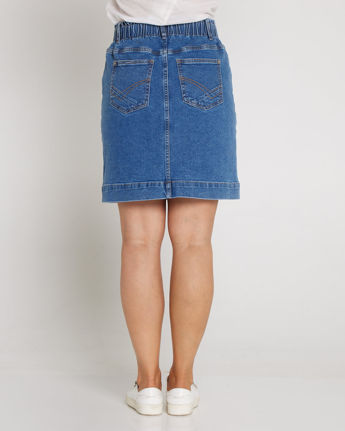 Atlas Denim Skirt - Dark Blue