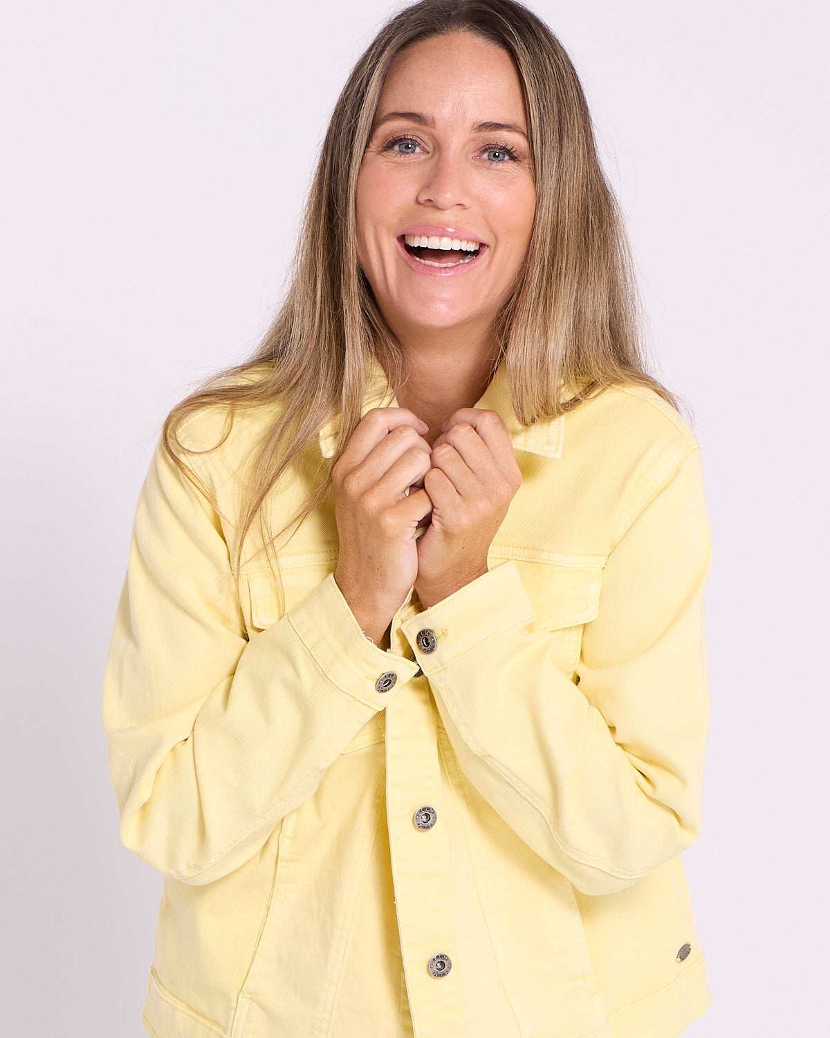 Elm Tilly Jacket Lemon | Stretch Denim Jacket – TULIO Fashion