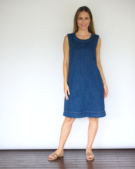 Sonny Denim Dress - Dark Blue