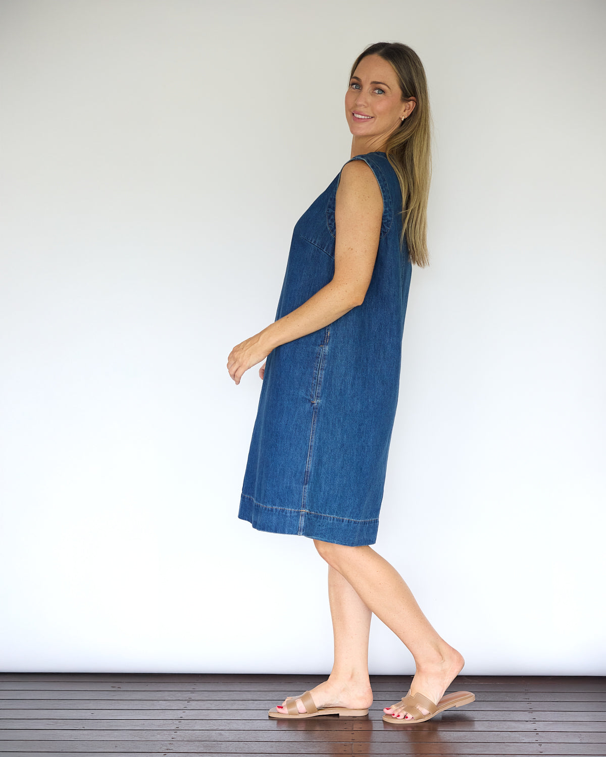 Sonny Denim Dress - Dark Blue