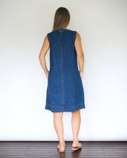 Sonny Denim Dress - Dark Blue