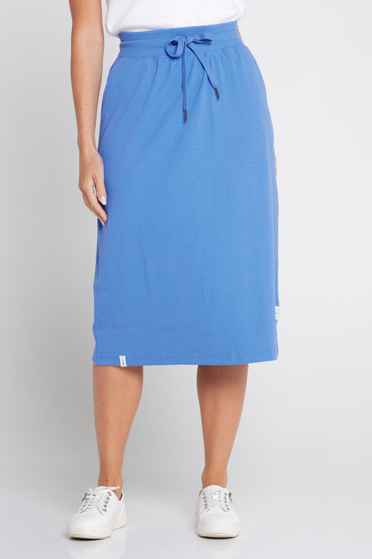 Rib Midi Skirts - Cerulean Blue