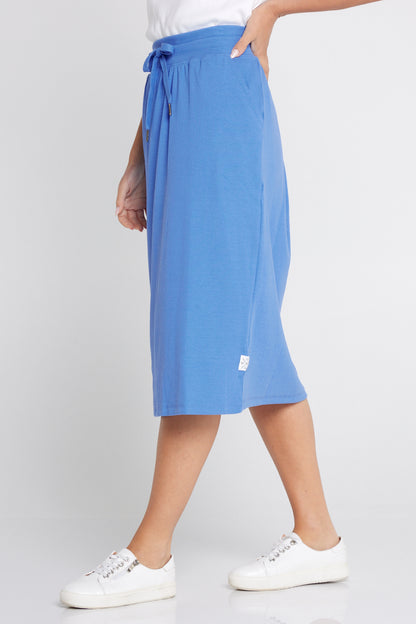 Rib Midi Skirts - Cerulean Blue