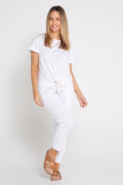 Elm Cotton Knot Tee - White