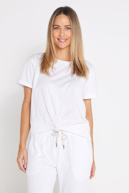 Elm Cotton Knot Tee - White