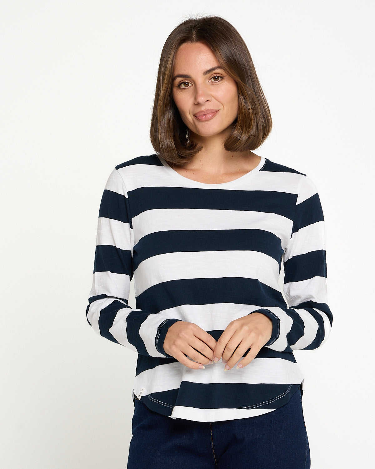 Spritz Stripe Long Sleeve Tee - Navy Stripe – TULIO Fashion