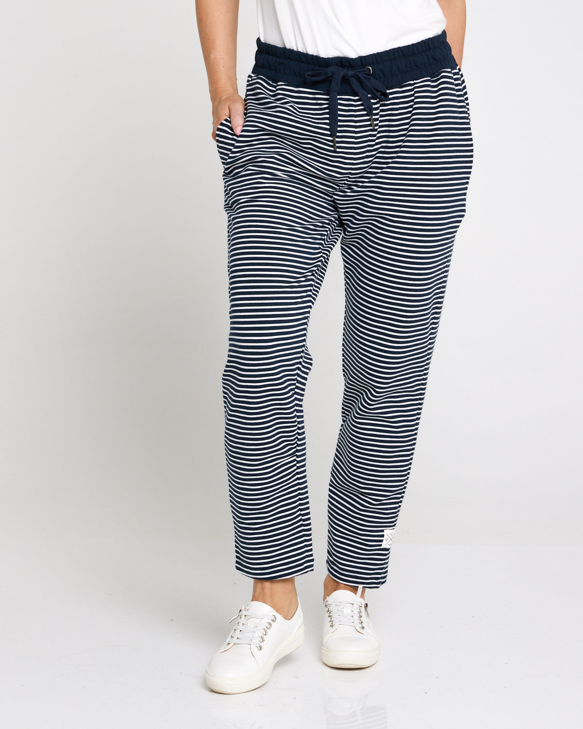 Travel Trackpant - Navy Stripe