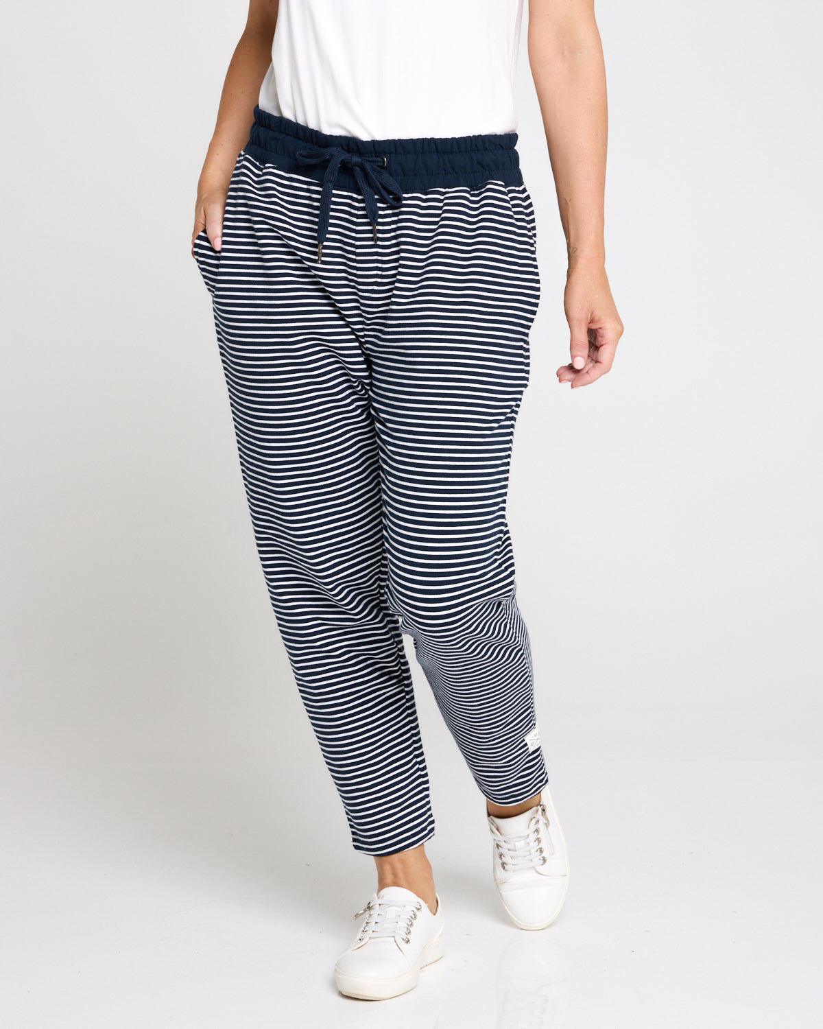 Travel Trackpant - Navy Stripe