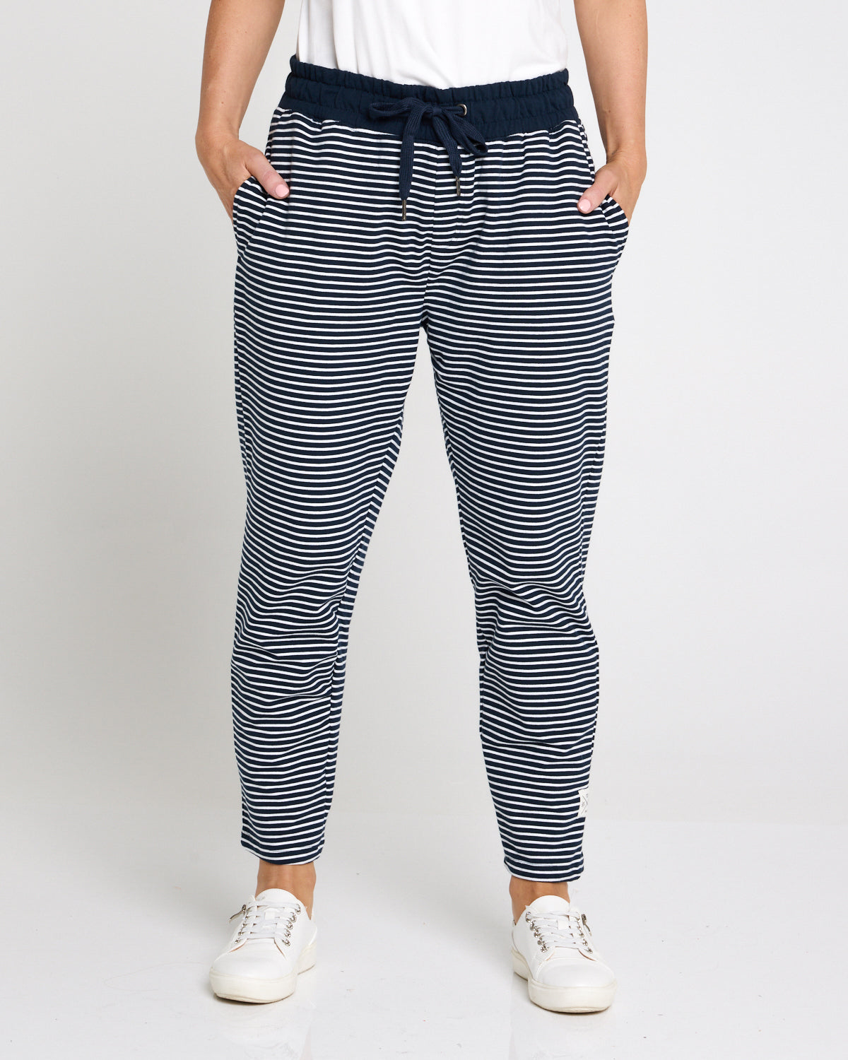Travel Trackpant - Navy Stripe