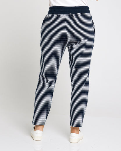 Travel Trackpant - Navy Stripe