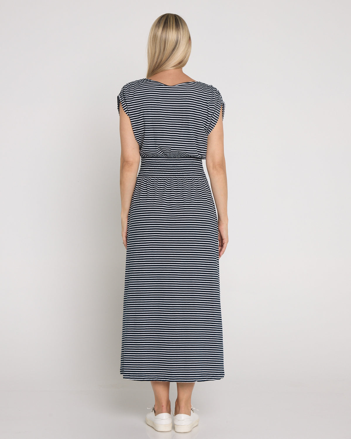 Nelle Dress - Navy/White Stripe