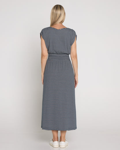 Nelle Dress - Navy/White Stripe