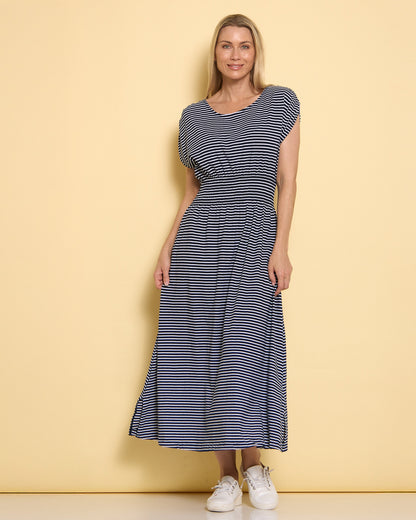 Nelle Dress - Navy/White Stripe