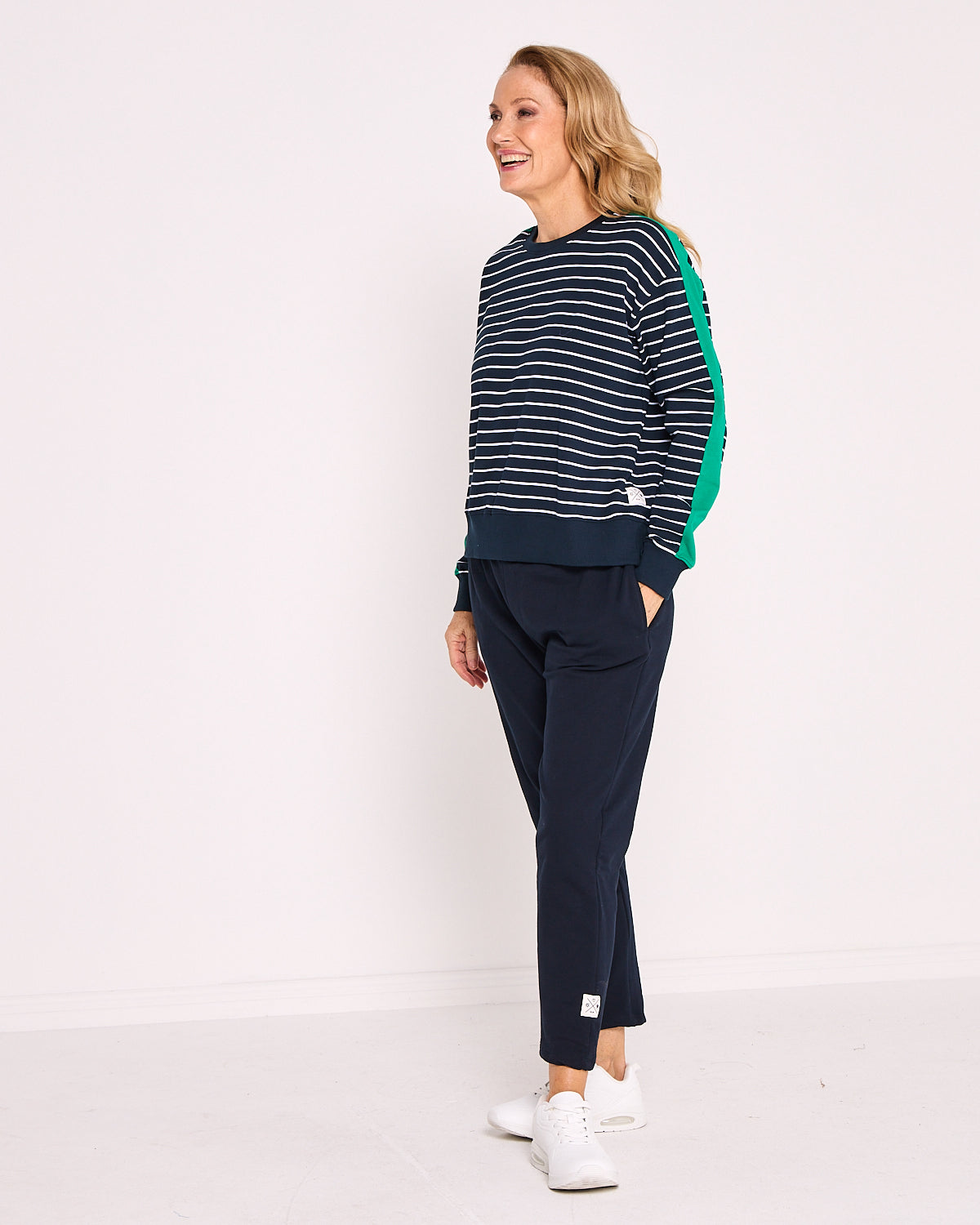 Sloane Crew - Navy Stripe