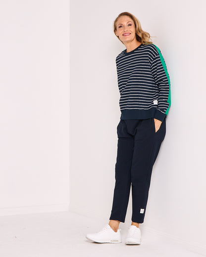 Sloane Crew - Navy Stripe