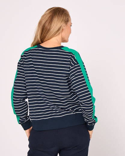 Sloane Crew - Navy Stripe