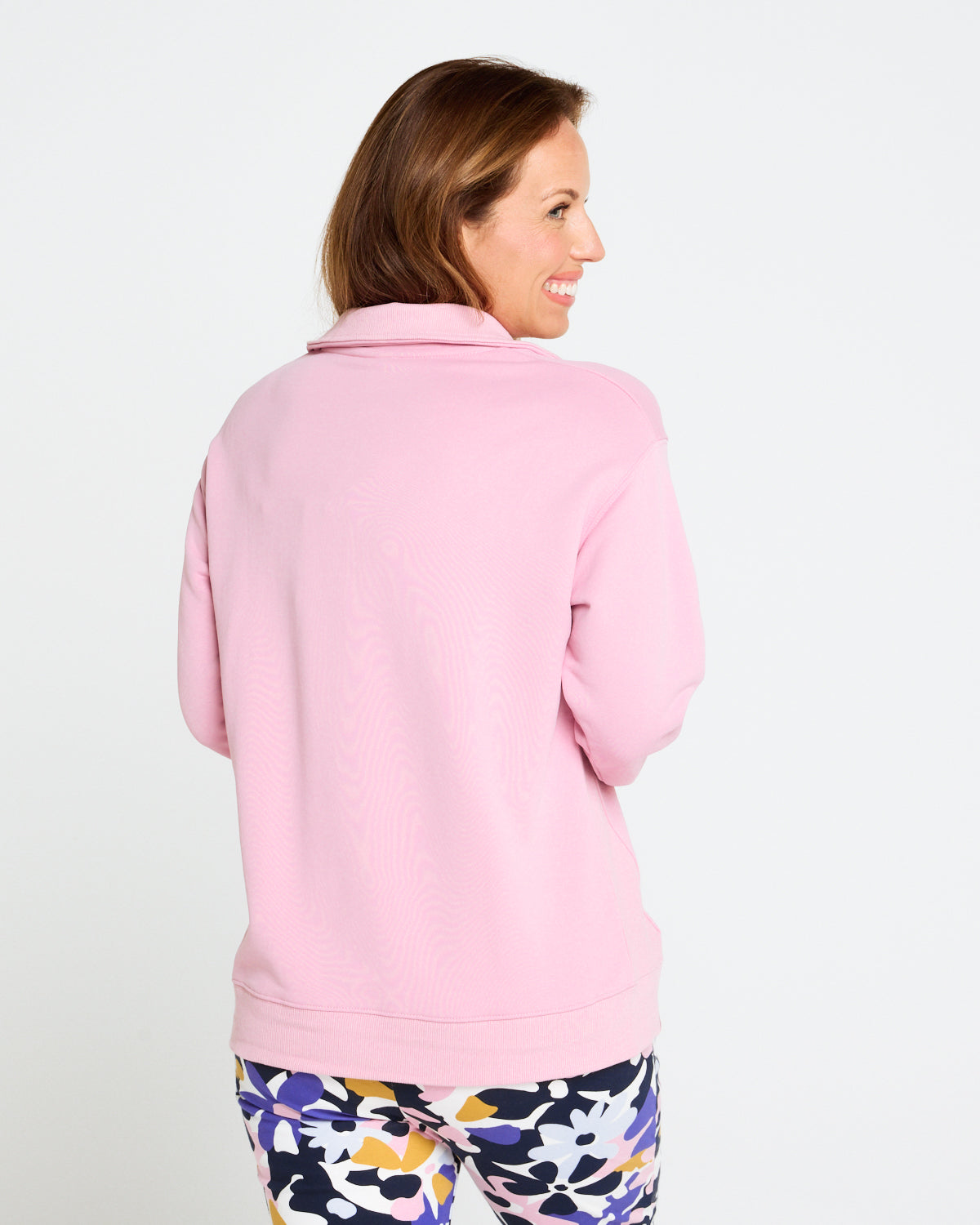 Tatum Half Zip Fleece Jumper - Soft Pink