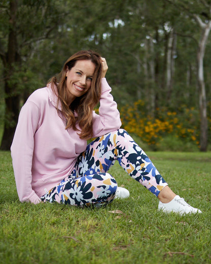 Tatum Half Zip Fleece Jumper - Soft Pink