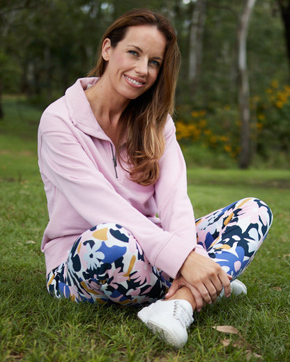Tatum Half Zip Fleece Jumper - Soft Pink