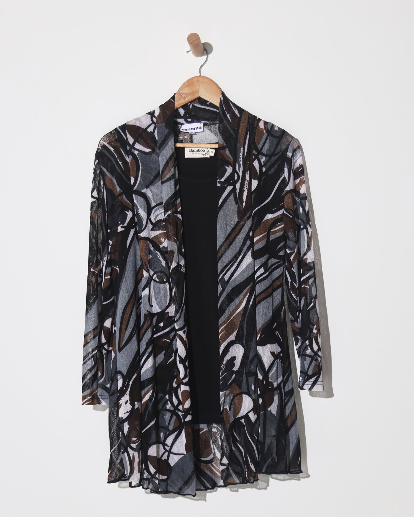 Naomi Mesh Jacket - Espresso Abstract