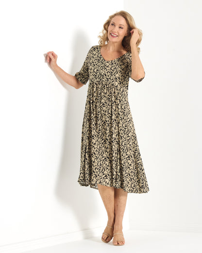 Exeter Dress - Olive Leaf