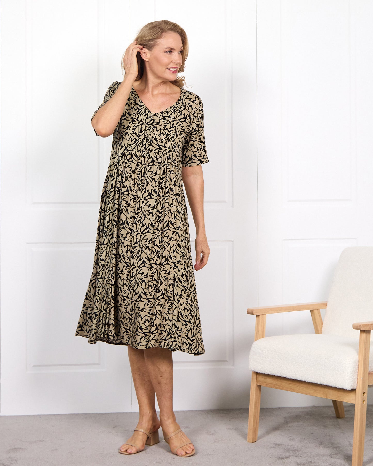 Exeter Dress - Olive Leaf