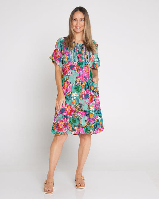 Lila Embroidered Dress - Selaron Floral