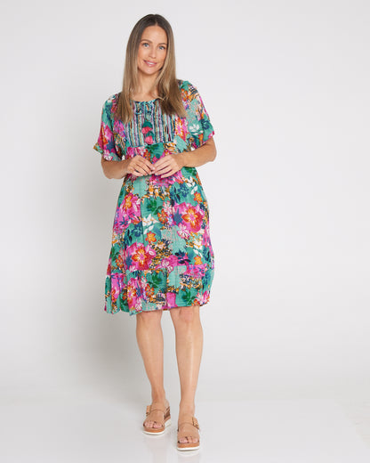 Lila Embroidered Dress - Selaron Floral