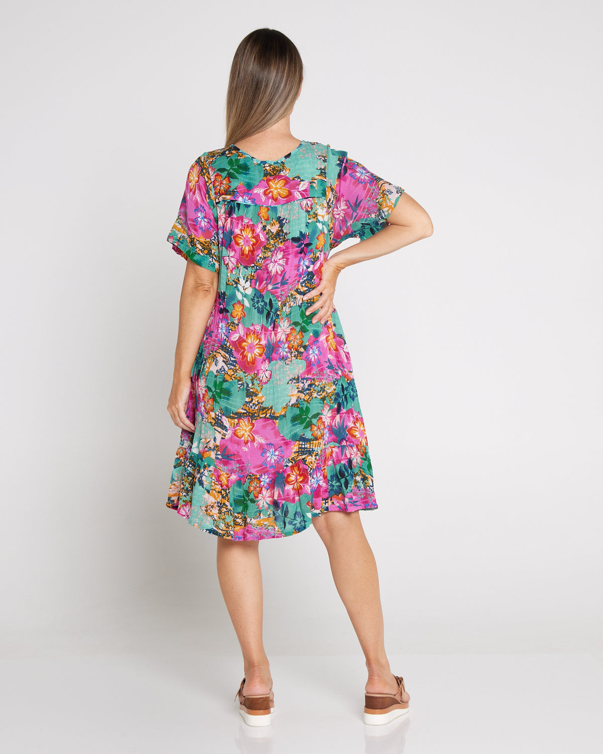 Lila Embroidered Dress - Selaron Floral