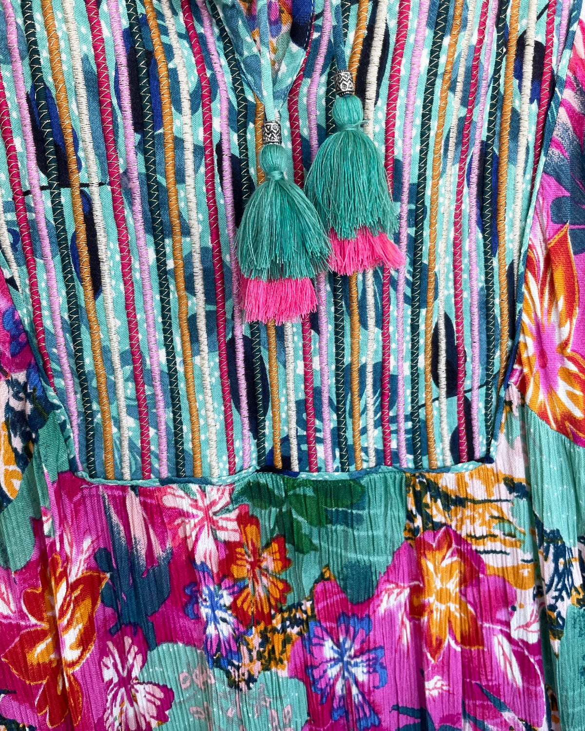 Lila Embroidered Dress - Selaron Floral