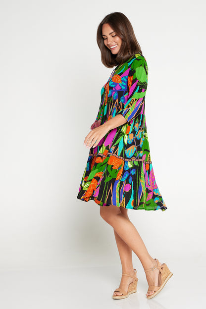 Nicossia Embellished Dress - Summer Botanical
