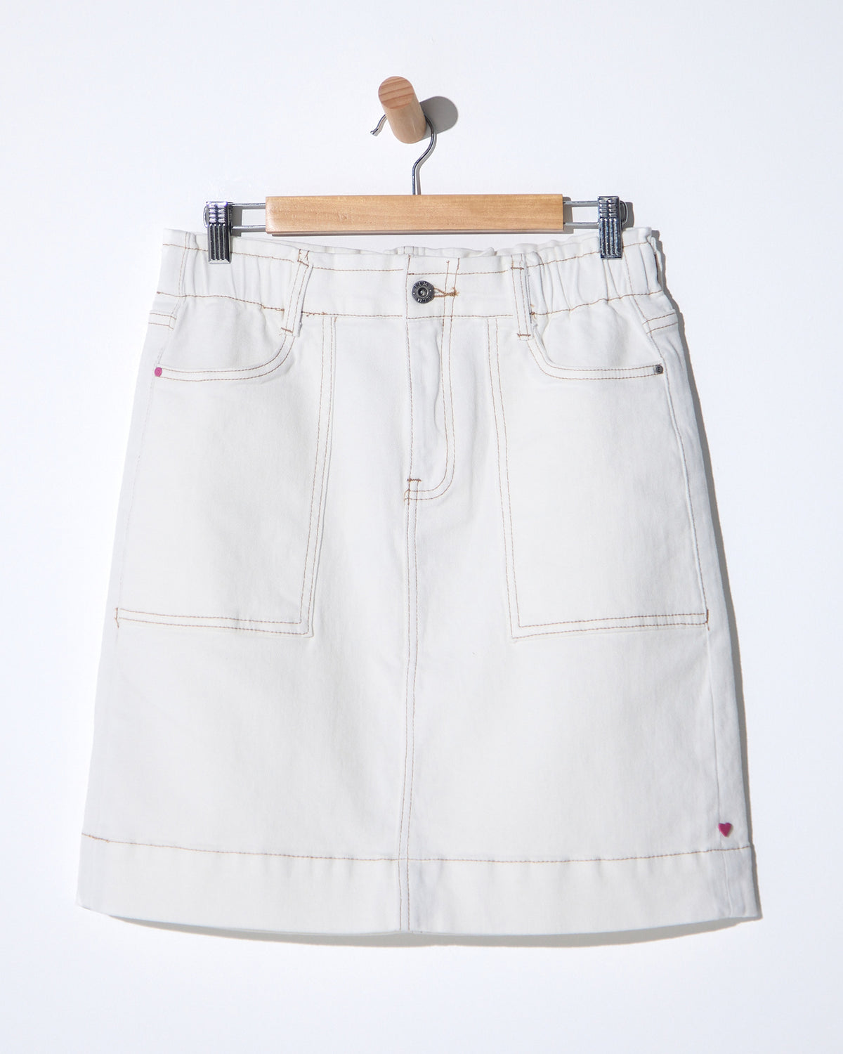 Atlas Skirt - White Denim