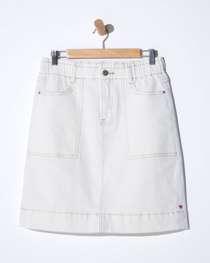 Atlas Skirt - White Denim