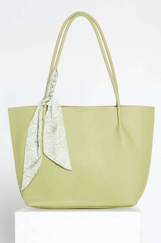 Faith Tote Bag & Clutch - Pistachio