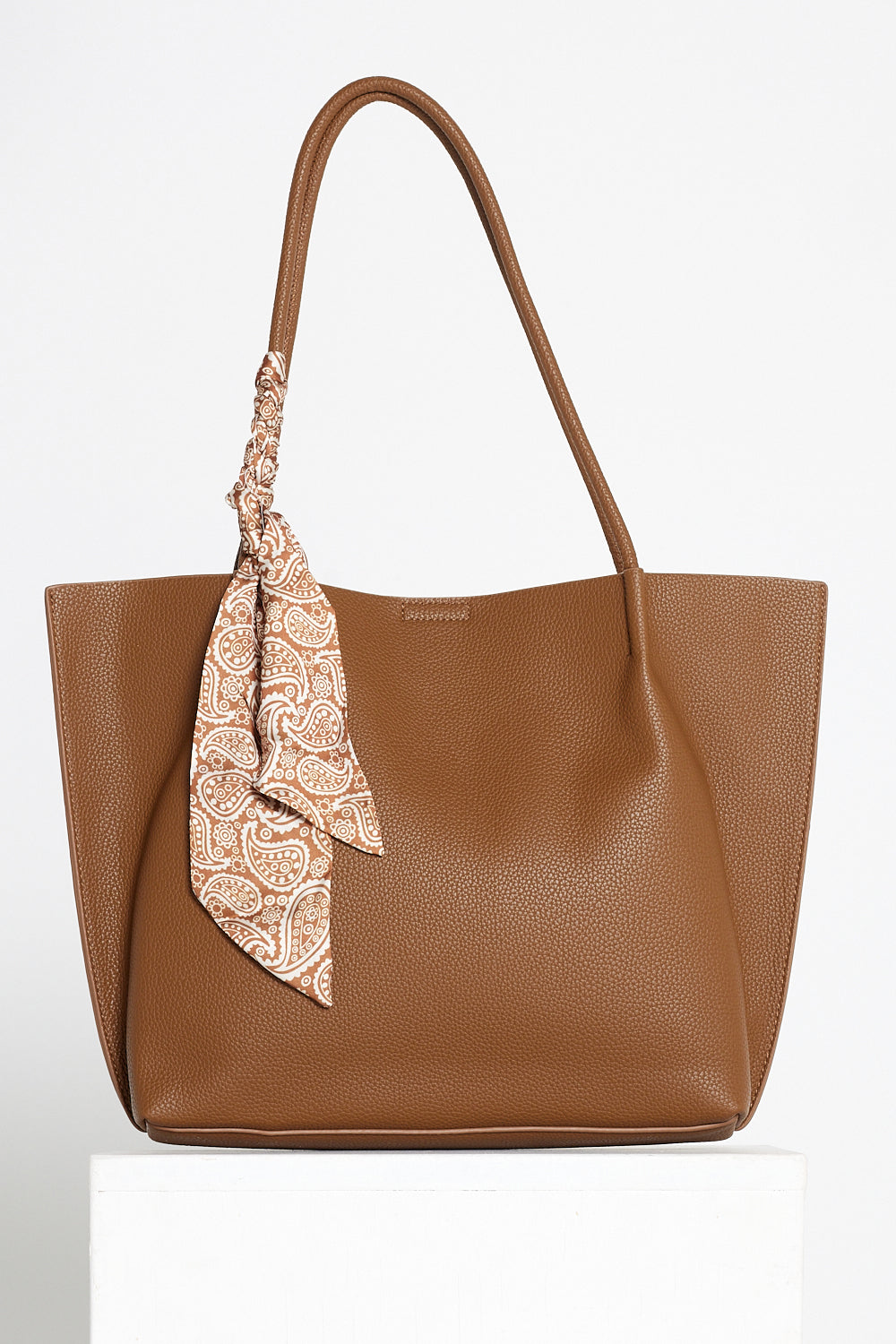 Faith Tote Bag & Clutch - Brown